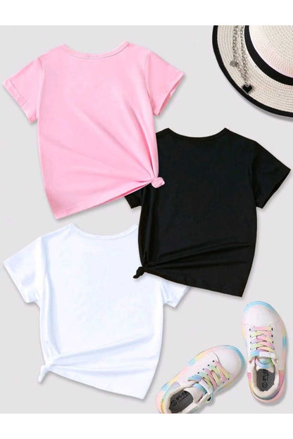 Çocuk Yazlık Baskılı 3 Adet PAKET Tshirt
