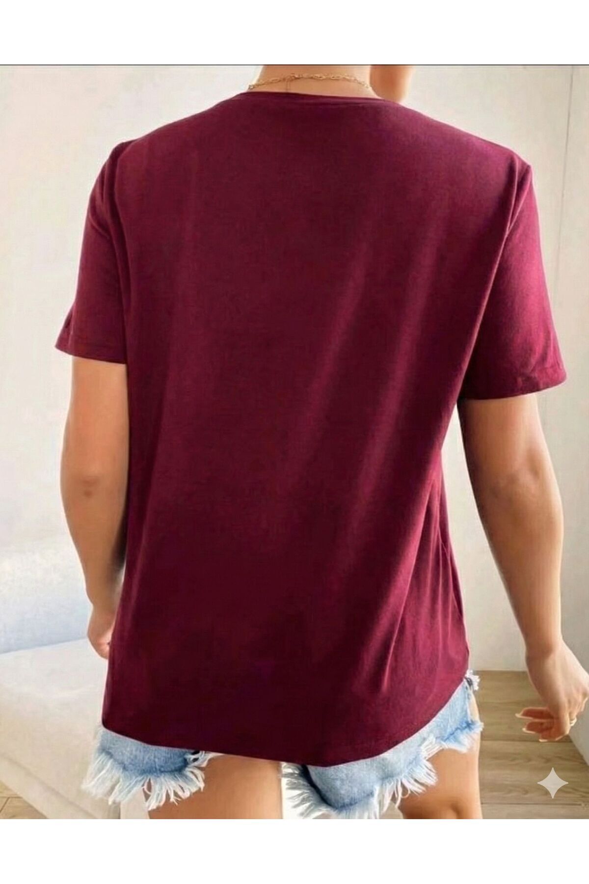 Kalp Baskılı Kadın Tshirt