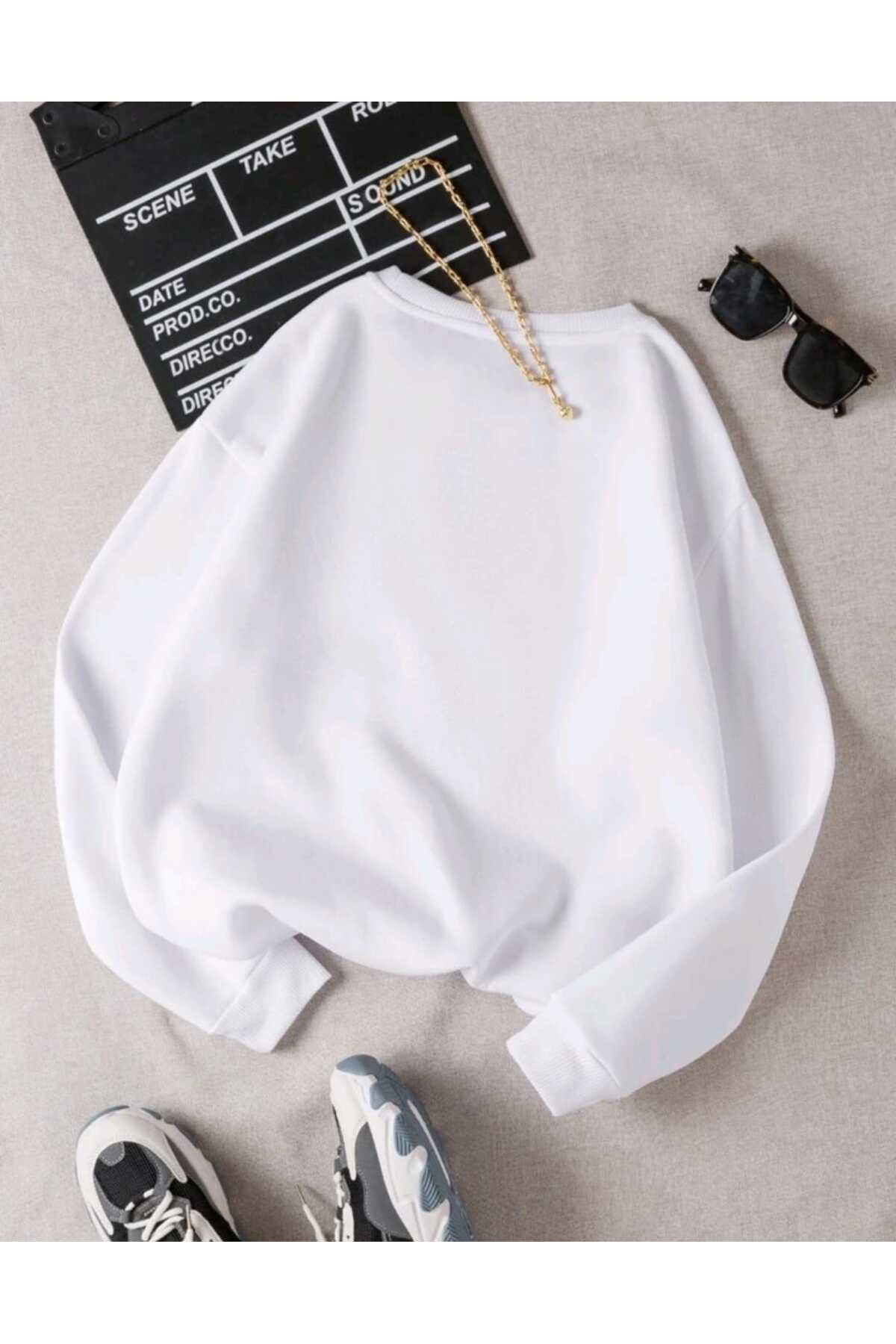 Brooklyn Baskılı Sweatshirt ( Bisiklet Yaka ) Unisex Pamuklu Özel Seri