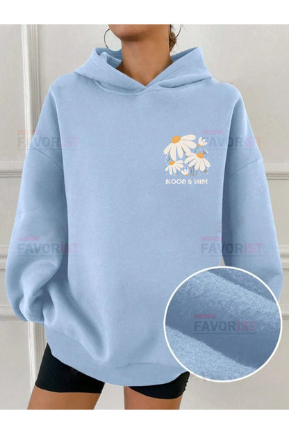 Oversize Kapüşonlu (BLOOM SHİNE)Sweatshirt
