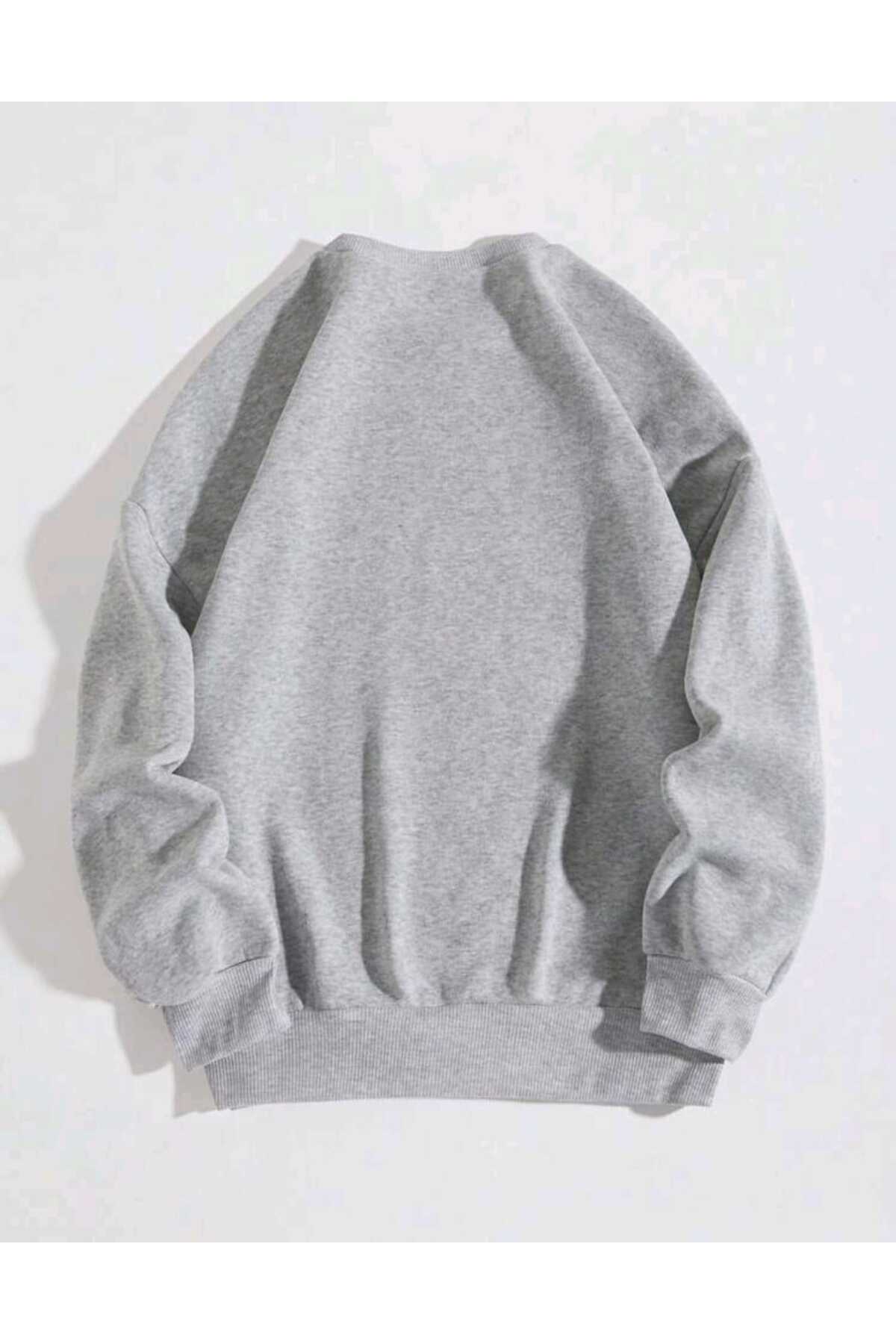 Bisiklet Yaka Sweatshirt Oversize