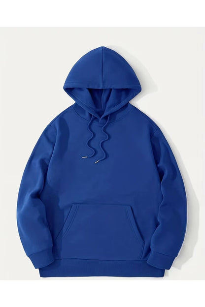 ERKEK KAPÜŞONLU DÜZ BASKISIZ SWEATSHİRT