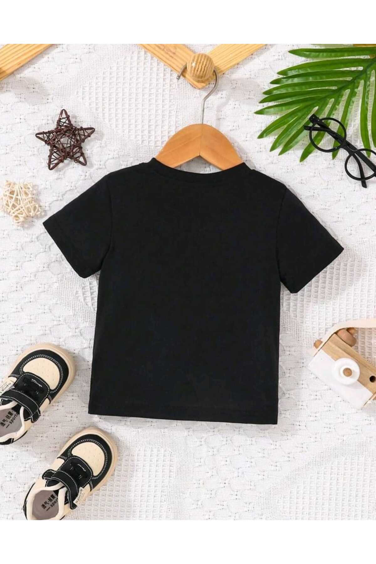 Çocuk MİX Baskılı Bisiklet Yaka Pamuklu T-shirt
