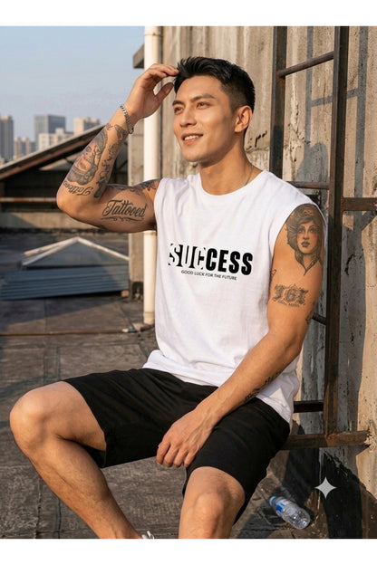 SUCCESS Erkek Sıfır Kol %100 Pamuk Penye
