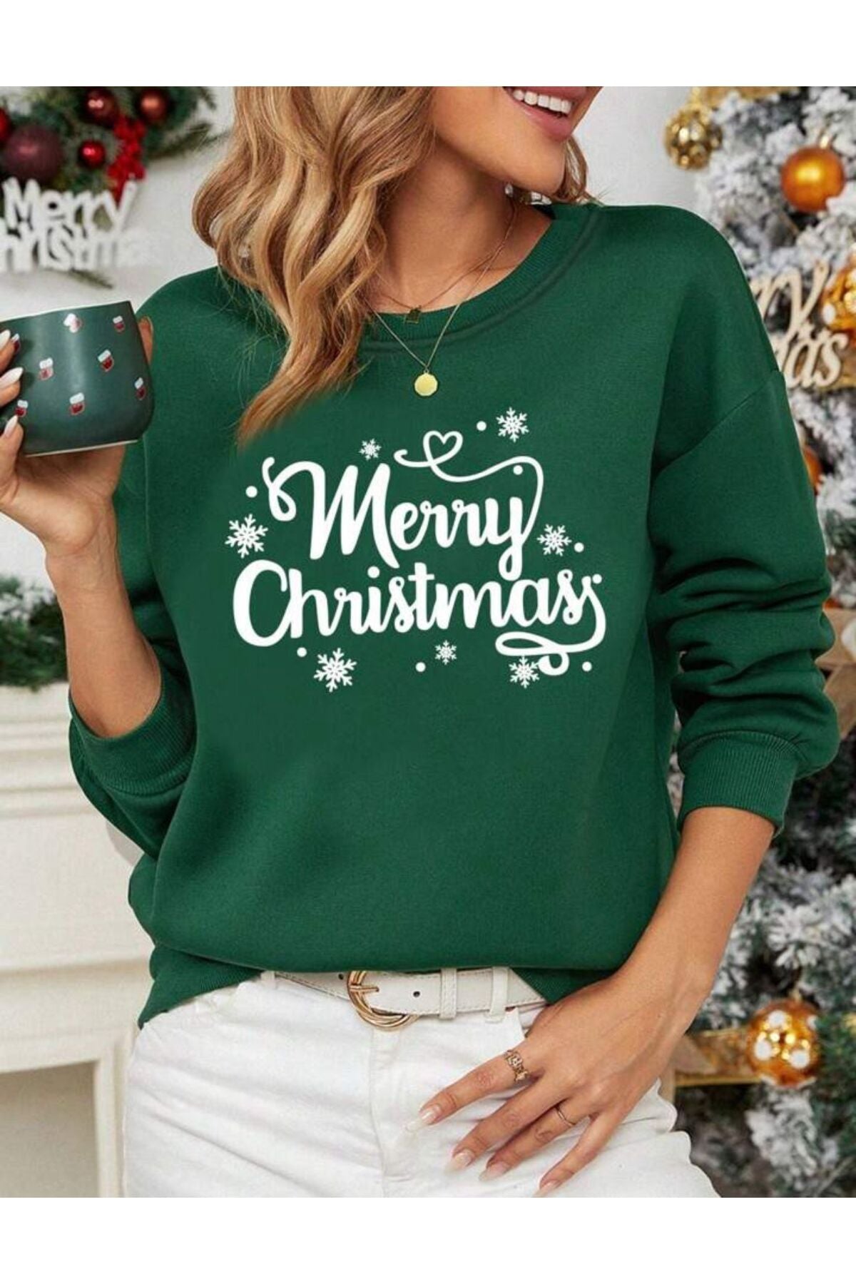 Yılbaşı Özel Seri Unisex Bisiklet Yaka Sweatshirt