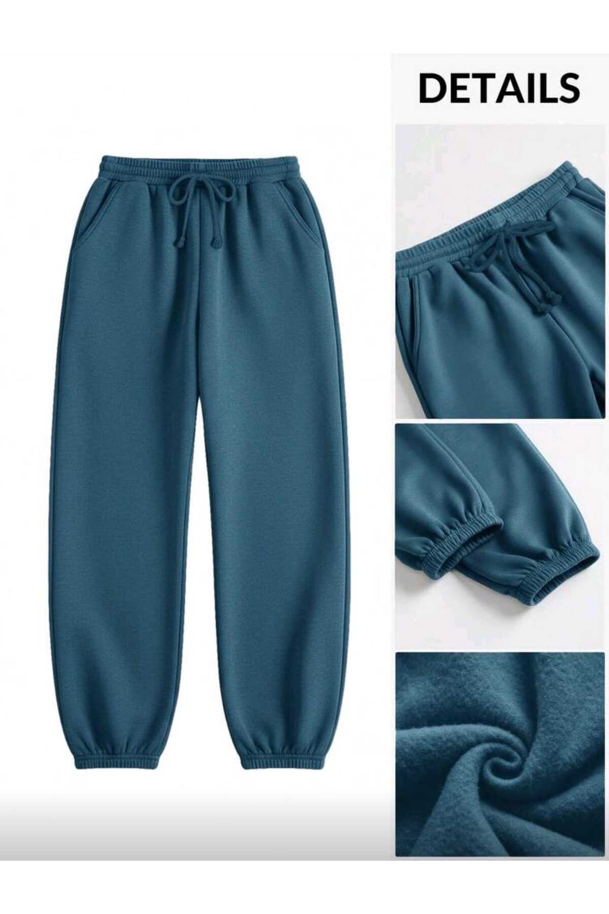 Soft Eşofman Altı Paçası Lastikli Şardonlu Unisex