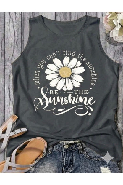 BE THE SUNSHİNE Kadın Pamuklu Kolsuz (Omuzu Açık) Yazlık T-shirt
