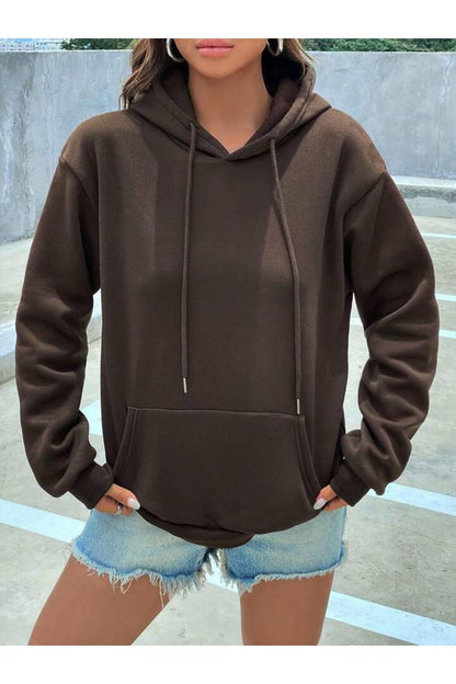 DÜZ KAPÜŞONLU OVERSİZE SWEATSHİRT