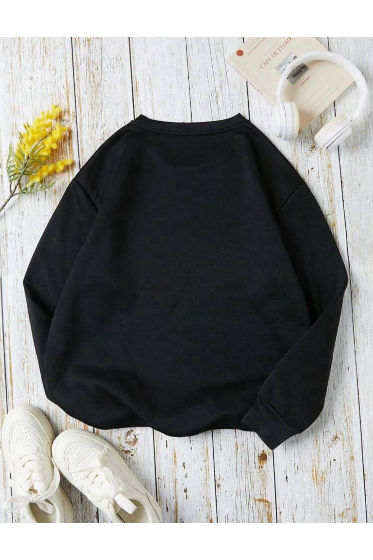 Sweatshirt Sunshine Baskılı Bisiklet Yaka