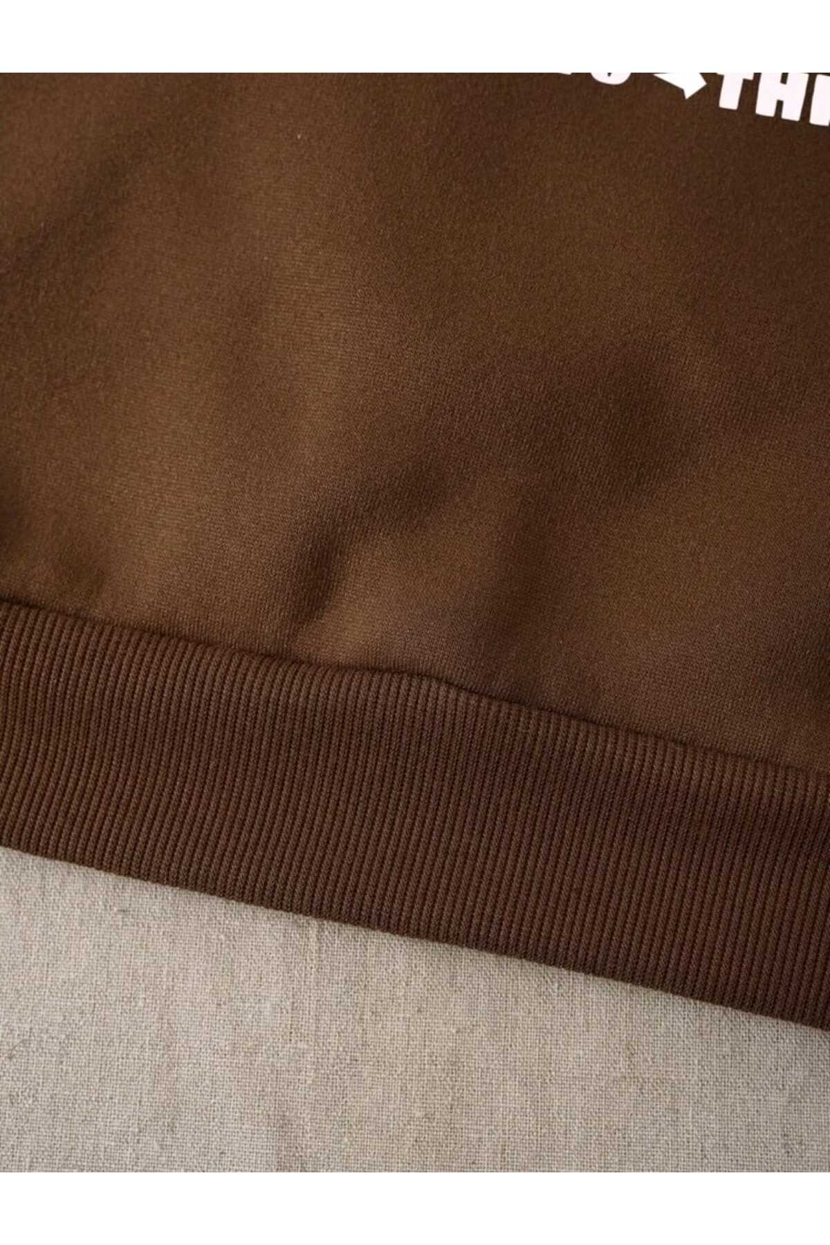 Moment Baskılı Bisiklet Yaka Sweatshirt Serisi