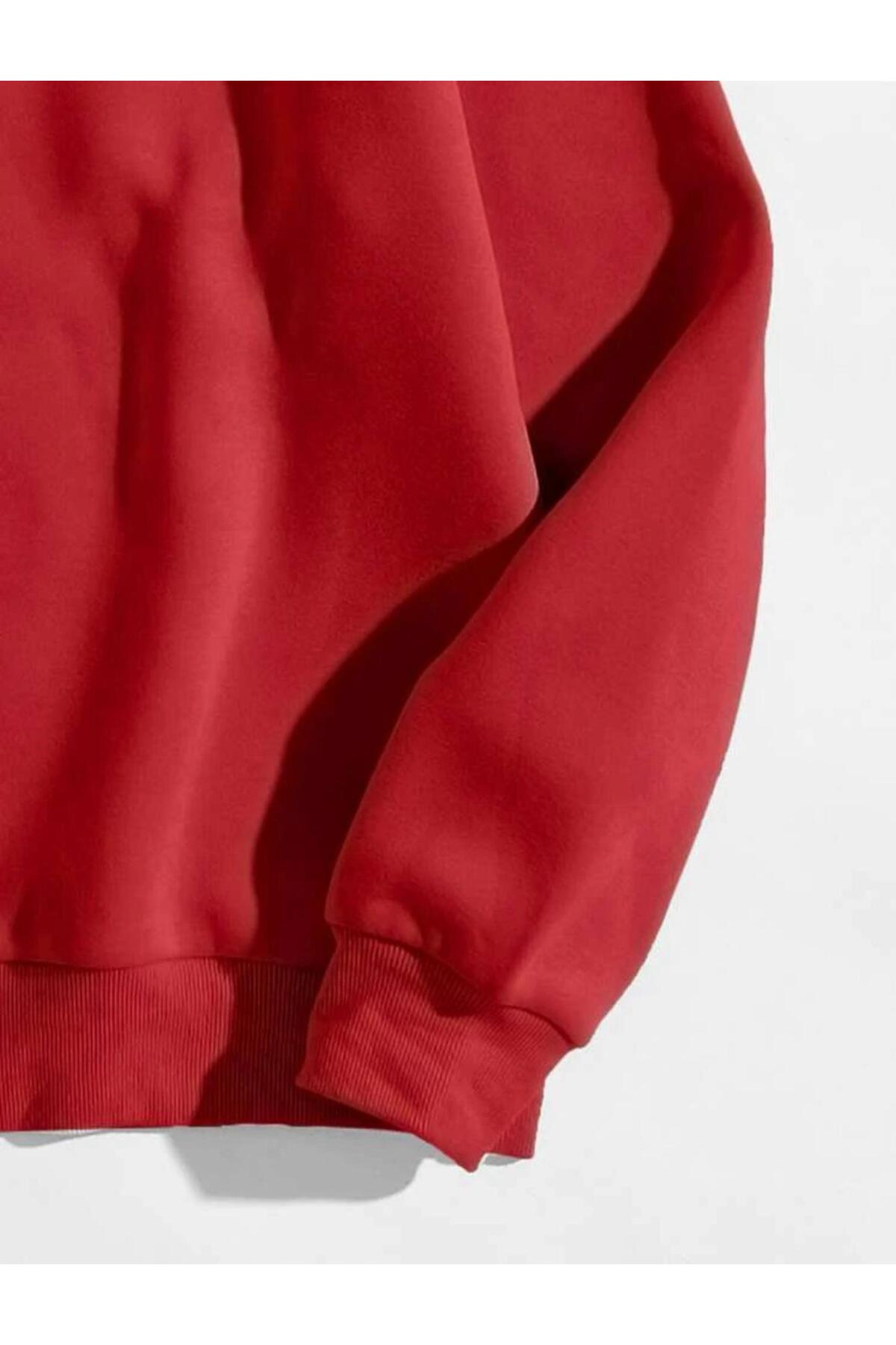 Sweatshirt Baskılı Bisiklet Yaka Unisex