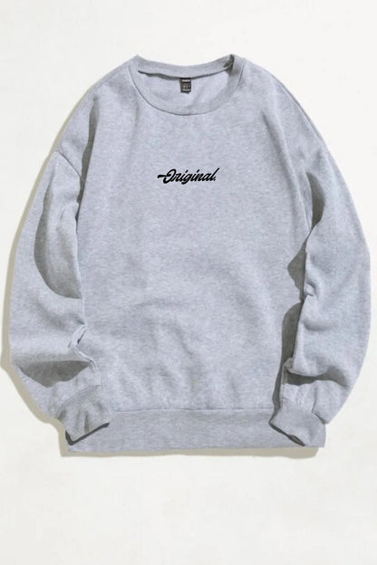 Sweatshirt Original Baskılı Bisiklet Yaka Unisex