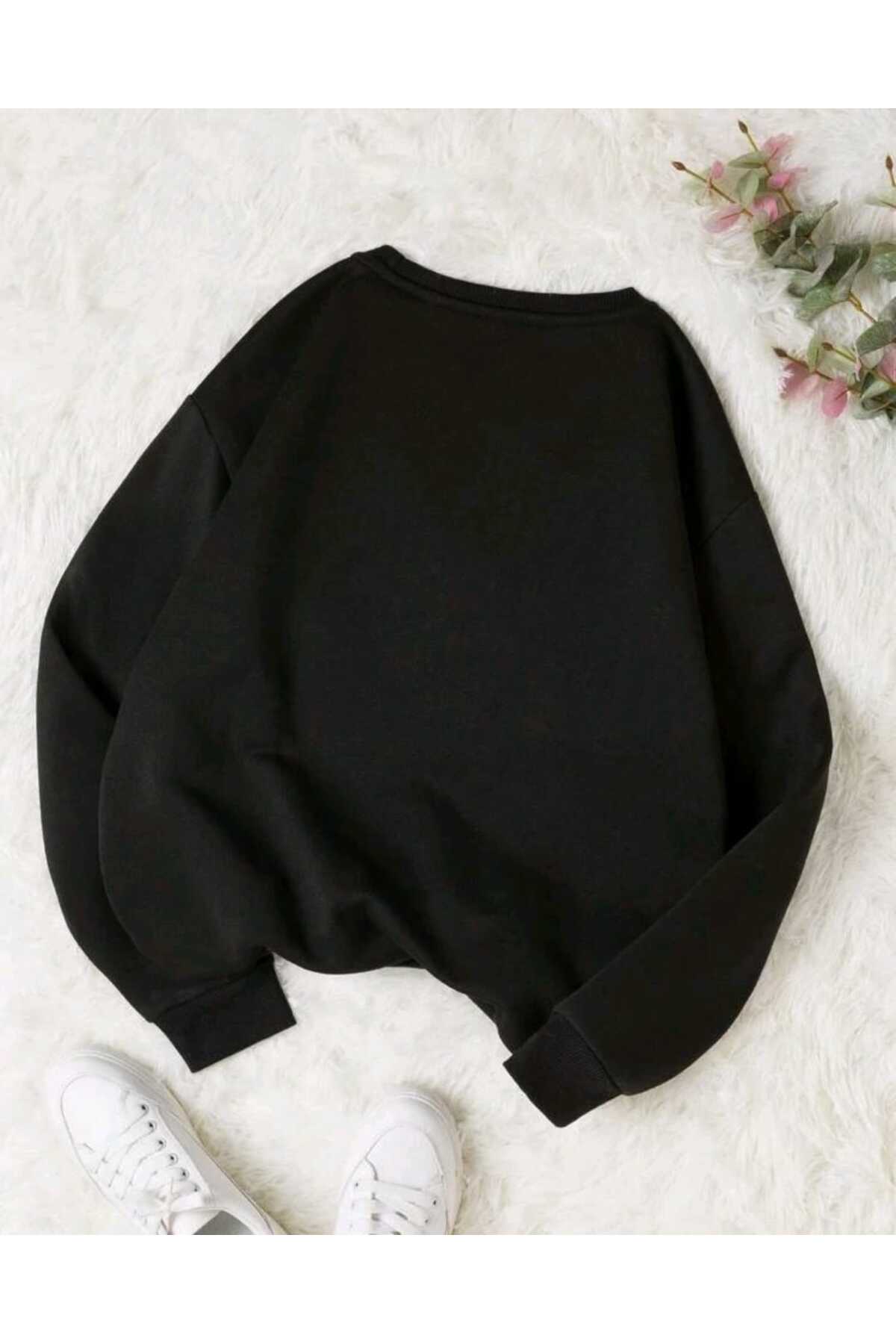 Brooklyn Baskılı Sweatshirt ( Bisiklet Yaka ) Unisex Pamuklu Özel Seri