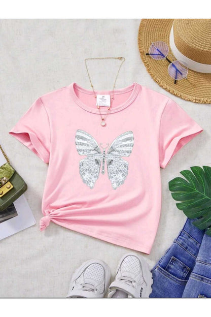 Çocuk MİX Baskılı Bisiklet Yaka Pamuklu T-shirt