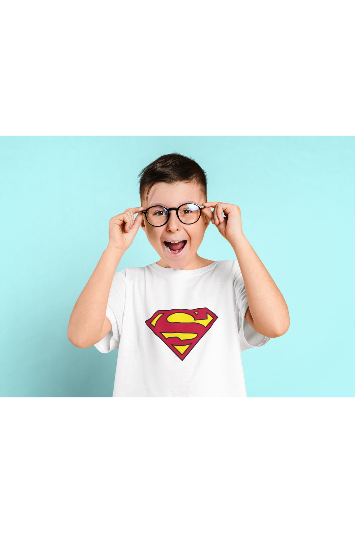 SUPERMAN Çocuk Relax Baskılı Bisiklet Yaka Pamuklu T-shirt