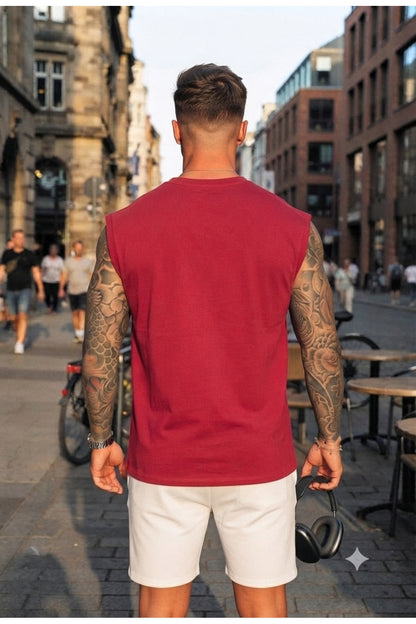 Limited EDITION Baskılı Erkek Sıfır Kol T-Shirt (%100 Pamuk Penye)