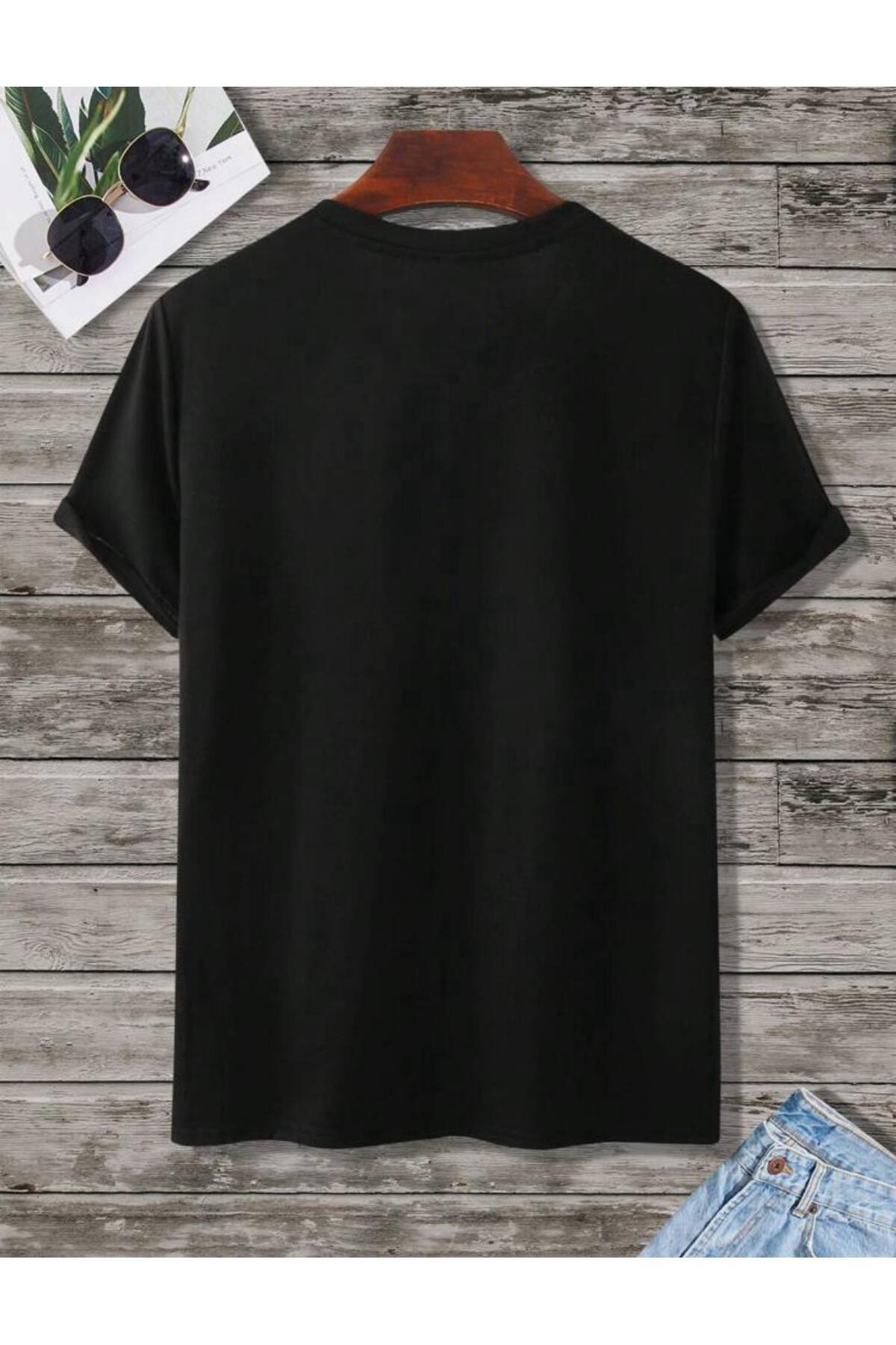NEVER GİVE UP Baskılı Pamuklu Tshirt