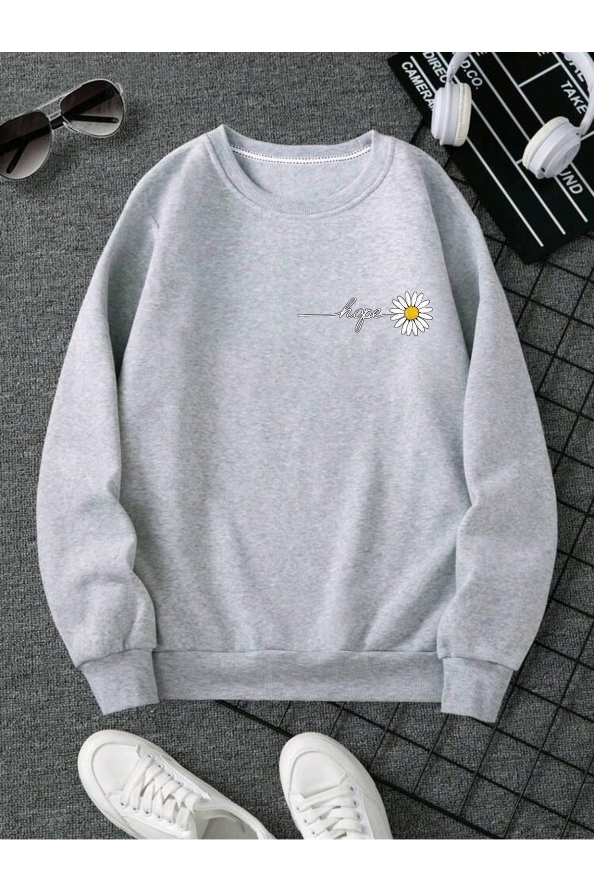 HOPE Papatya Bisiklet Yaka Sweatshirt