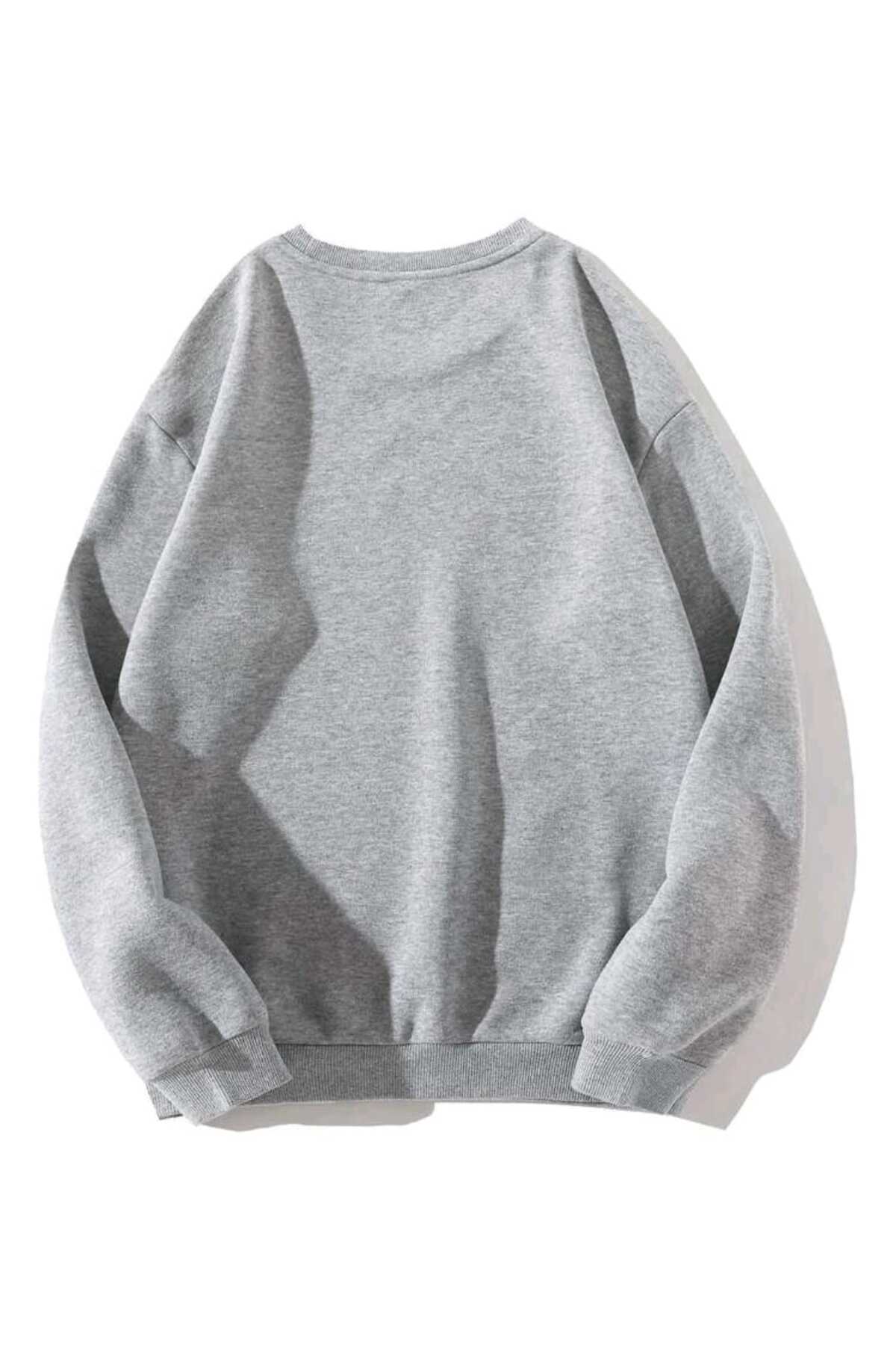 Bisiklet Yaka Sweatshirt Oversize