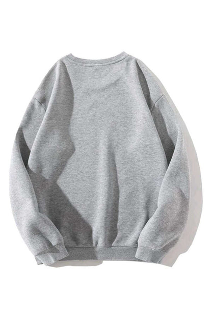 Bisiklet Yaka Sweatshirt Oversize