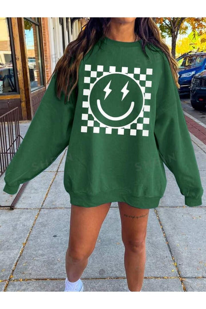 DAMALI SMİLE Baskılı Bisiklet Yaka OVERSIZE Sweatshirt