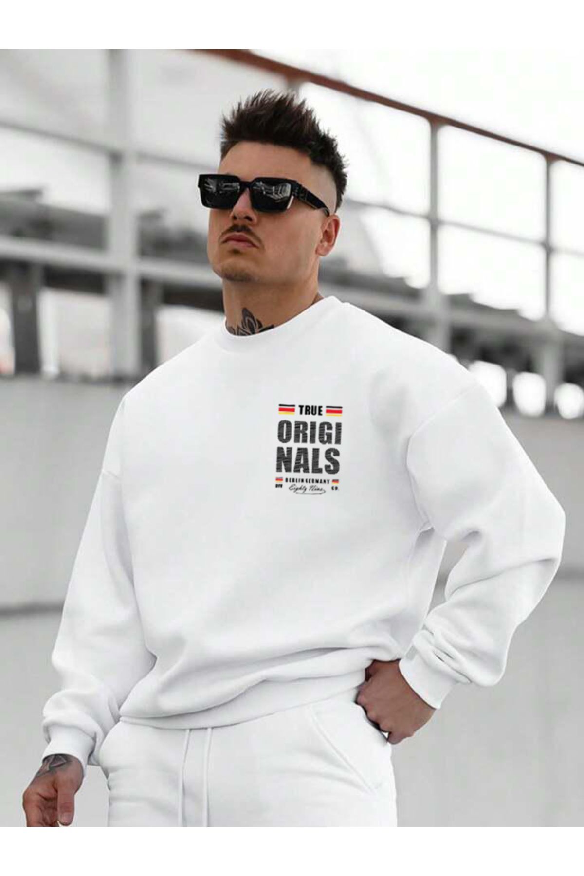 Bisiklet Yaka Sweatshirt (TRUE ORIGINALS) Pamuklu