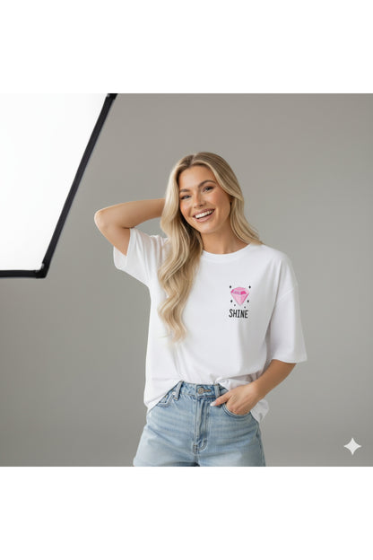 ELMAS SHINE Baskılı Kadın Tshirt