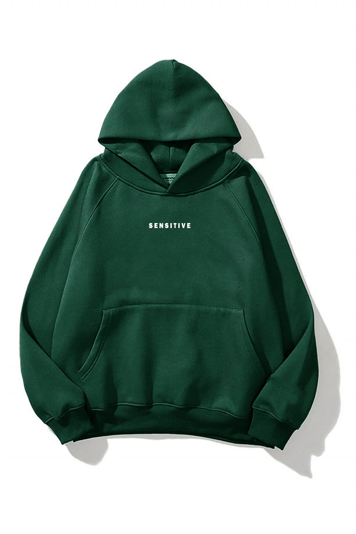SENSITIVE Unısex Baskılı Oversize Kapşonlu Sweatshirt