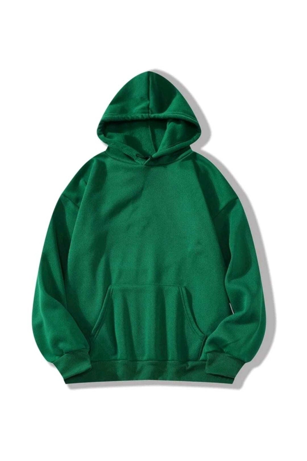 Unisex Düz Baskısız Pamuklu Hoodie Spor Sweatshirt
