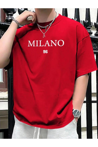 MILANO Baskılı Pamuklu Kısa Kol (Oversize) Tshirt