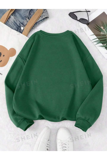 DAMALI SMİLE Baskılı Bisiklet Yaka OVERSIZE Sweatshirt