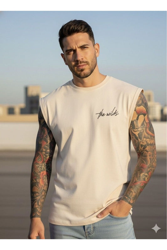 THE WILDS Baskılı Erkek Sıfır Kol Sporcu Kolsuz Tshirt