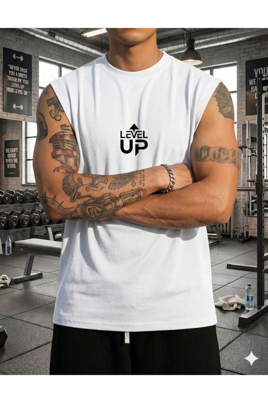 LEVEL UP Sıfır Kol Erkek T-Shirt