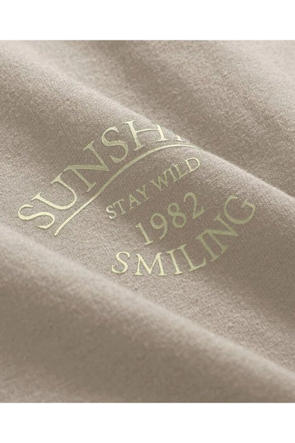 SUNSHINE Baskılı Oversize Tshirt