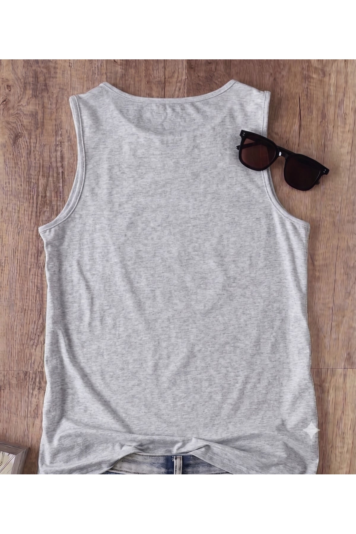 FLOWERS Desenli Kadın Pamuklu Omuzu Açık (Kolsuz) Yazlık T-shirt