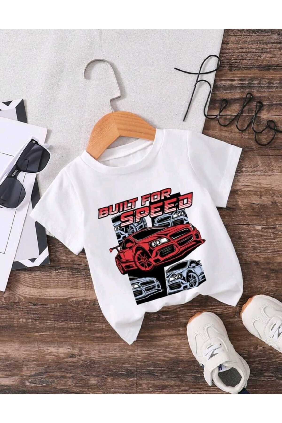 Çocuk MİX Baskılı Bisiklet Yaka Pamuklu T-shirt