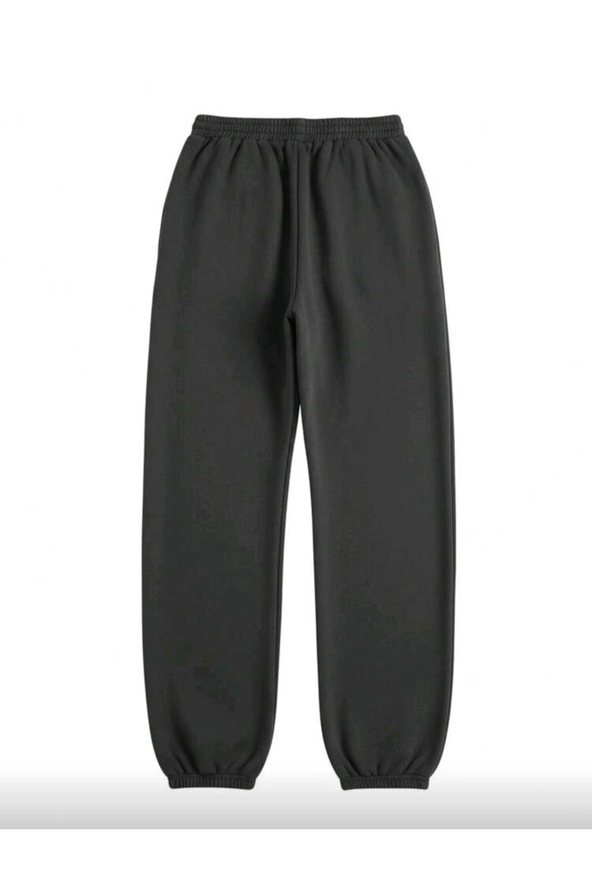 Soft Eşofman Altı Paçası Lastikli Şardonlu Unisex