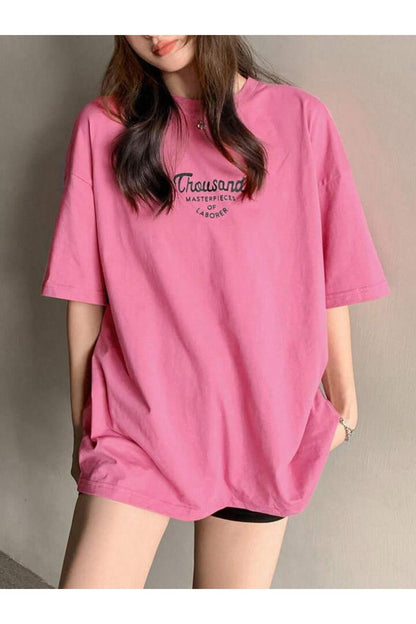 Thousand Baskılı Pamuklu Kısa Kol (Oversize) Tshirt