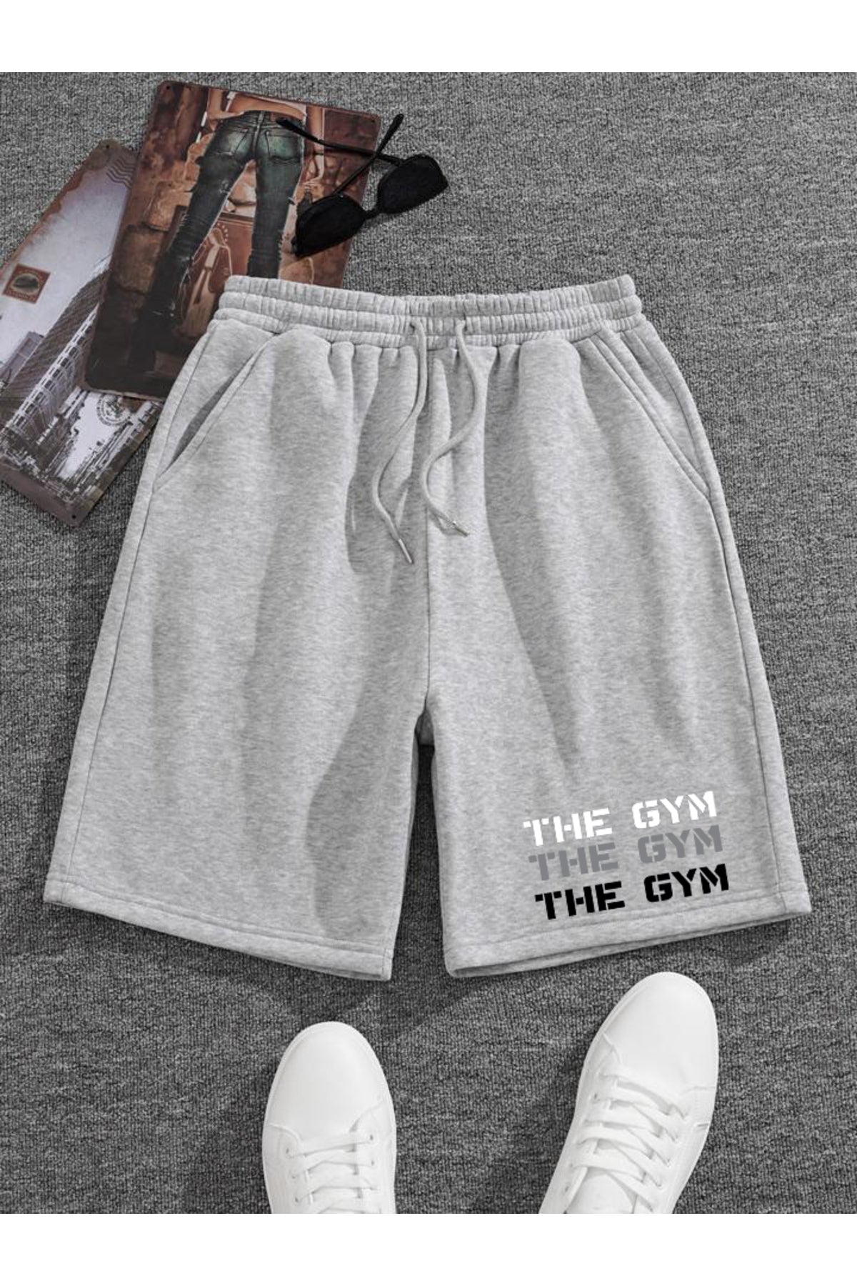 THE GYM Cepli Lastikli Bel Spor Şort