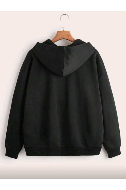 Fermuarlı Kalın Kışlık Şardonlu Unisex Sweatshirt
