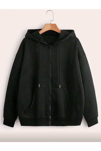 Fermuarlı Kalın Kışlık Şardonlu Unisex Sweatshirt