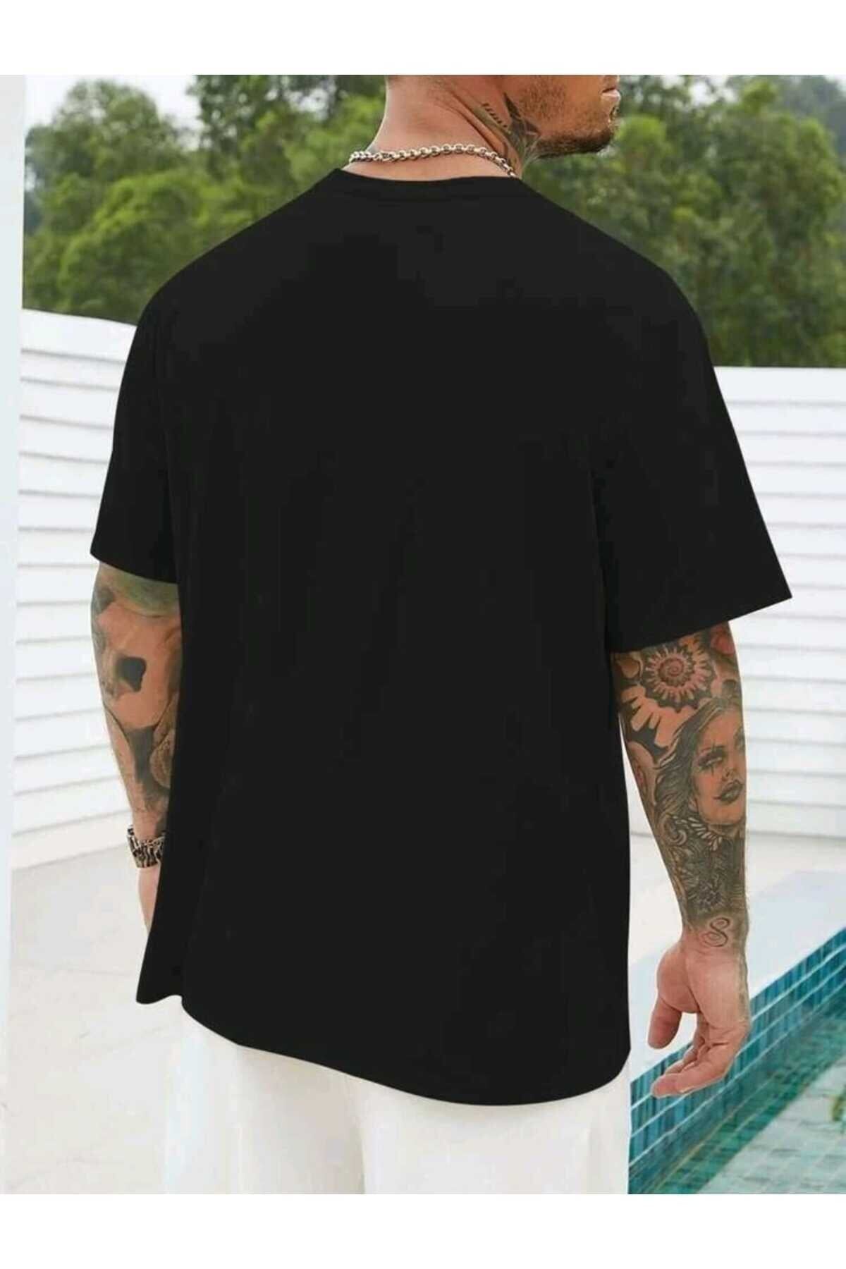 Nasa Belıeve Baskılı Oversize Bisiklet Yaka Tshirt