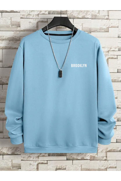 Brooklyn Minimal Yazı Baskılı Oversize Unisex (Sweatshirt)