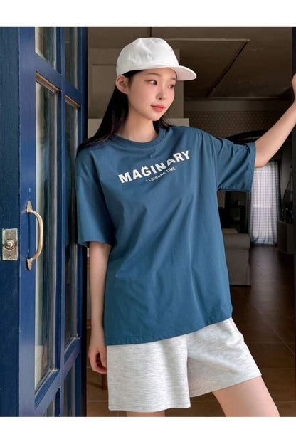 MAGINARY Baskılı Pamuklu Kısa Kol (Oversize) Tshirt