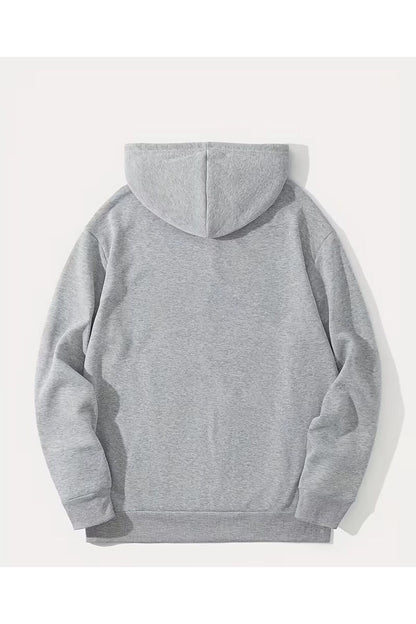 ERKEK KAPÜŞONLU DÜZ BASKISIZ SWEATSHİRT