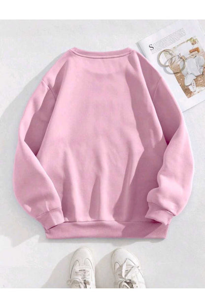 GRATITUDE OVERFLOW Baskılı Bisiklet Yaka Pamuklu Unisex Sweatshirt