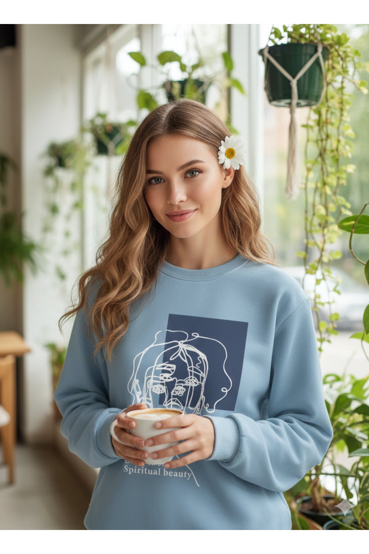 BEAUTY Baskılı Kadın Sweatshirt