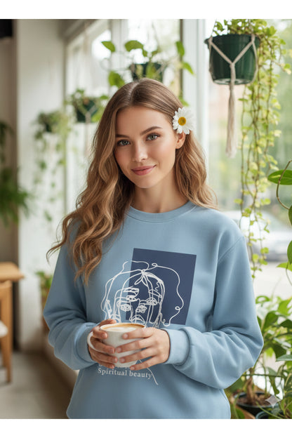 BEAUTY Baskılı Kadın Sweatshirt