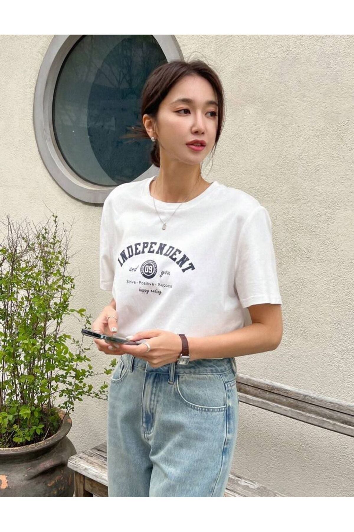 INDEPENDENT Baskılı Pamuklu Kısa Kol (Oversize) Tshirt