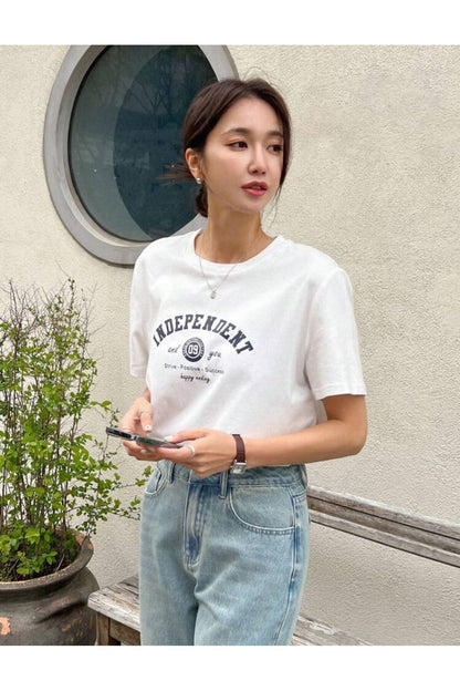 INDEPENDENT Baskılı Pamuklu Kısa Kol (Oversize) Tshirt
